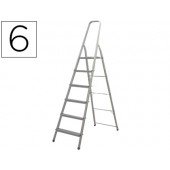 Escada q-connect de aluminio com 6 degrauspeso maximo suportavel 150 kg 510 x 1895 x 1203 mm