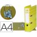 Pasta de arquivo liderpapel filing system cartao forrado a4 sem caixa. amarela