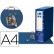 Pasta de arquivo liderpapel filing system cartao forrado a4 com caixa. azul
