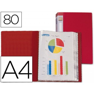 Capa catalogo liderpapel 31760 80 bolsas polipropileno din-a4 vermelha lombada personalizavel